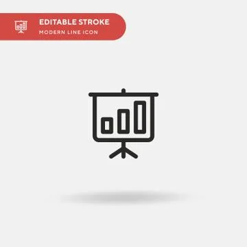 Chart Simple vector icon. Illustration symbol design template for web mobile  Stock Illustration