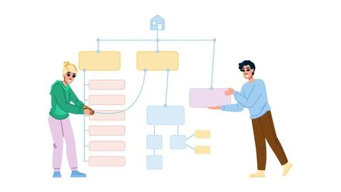 Chart sitemap vector 스톡 일러스트
