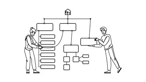 Chart sitemap vector Stock Illustration