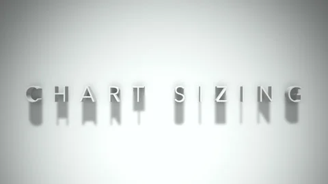 Chart sizing 3D title animation white text on a white background Stock Footage 298374146