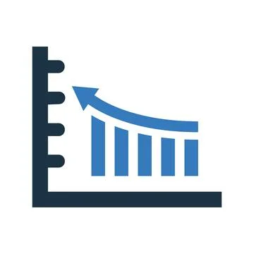 Chart, statistical, graph icon. Glyph style vector EPS. Stock Illustration