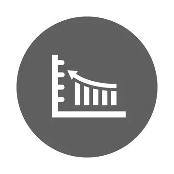 Chart, statistical, graph icon. Gray vector graphics. Stock Illustration