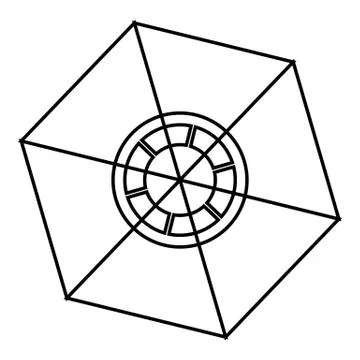Chart statistics icon, outline style Illustrazione stock