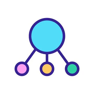 Chart structure icon vector. Isolated contour symbol illustration Stock Illustration