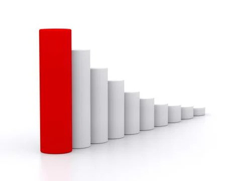 Chart success. 3d Stock Illustration