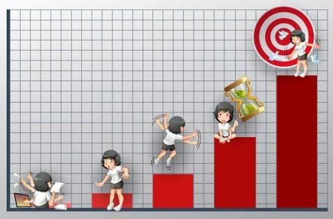 Chart of success. Stock Illustration