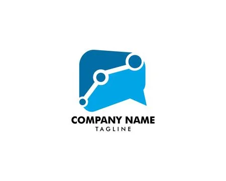 Chart Talk Logo Design Template Illustration