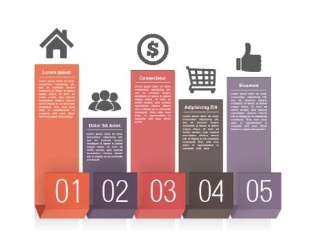 Chart Template Illustrazione stock