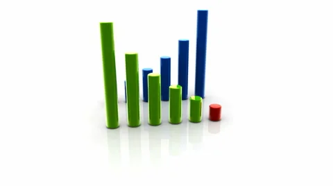 Chart trend down Stock Footage 68748998