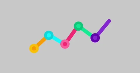 Chart typical business model with circles on gray Vídeos de archivo 333129957