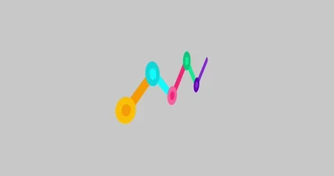 Chart typical business model with circles on gray isolated Vídeos de archivo 333331248