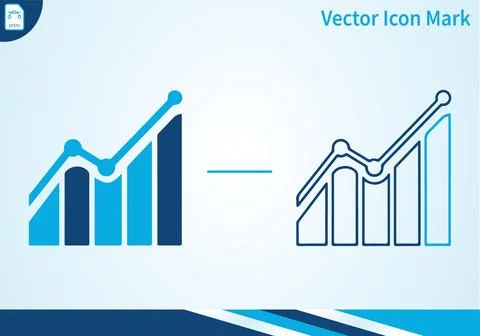 Chart vector icon mark. vector icon sign mark of business chart. Ilustração Stock