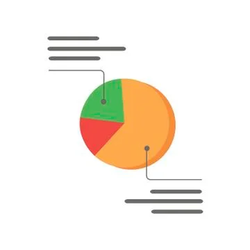 Chart on white background. Vector illustration in trendy flat style. EPS 10. Stock Illustration
