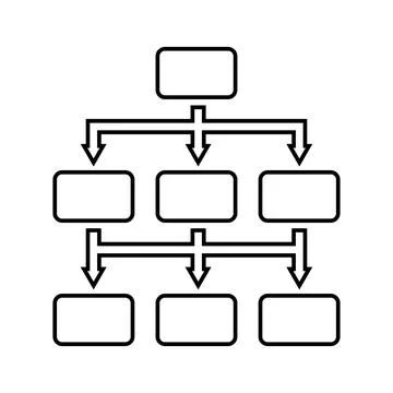 Chart, workflow line icon. Outline vector. Stock Illustration