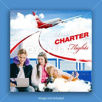 Charter Flights PSD Template