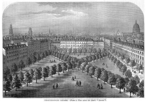 Charterhouse Square, Smithfield Stock Illustration