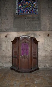 Chartres cathedral confessional Stock Photos