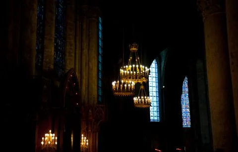 Chartres cathedral interior Stockfoto's