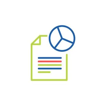 Charts and analytics vector icon logo design Stock Illustration