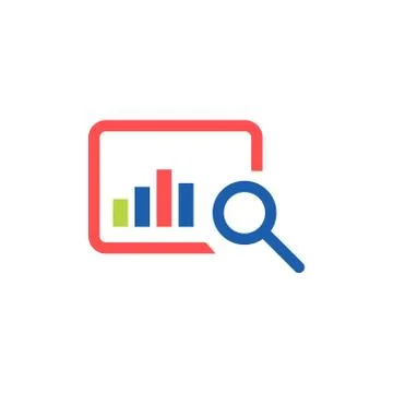 Charts and analytics vector icon logo design Stock Illustration