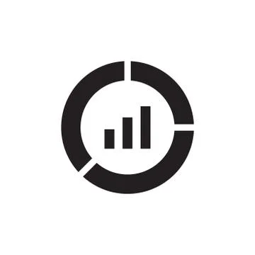 Charts and analytics vector icon logo design Stock Illustration