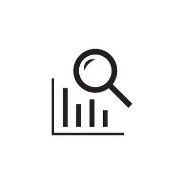 Charts and analytics vector icon logo design Stock Illustration