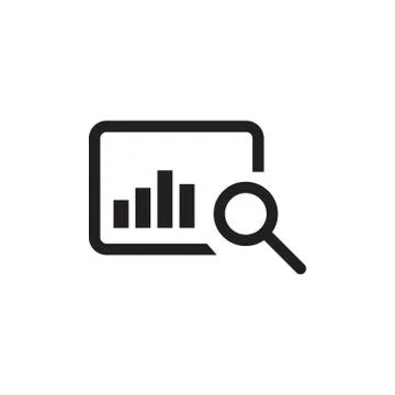 Charts and analytics vector icon logo design Stock Illustration