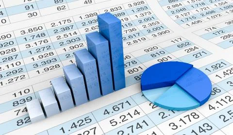 Charts and spreadsheets Stock Illustration
