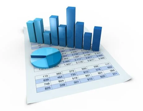 Charts and spreadsheets Stock Illustration