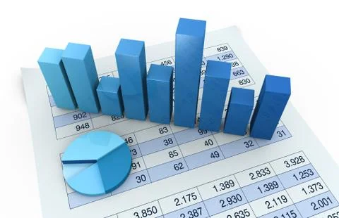 Charts and spreadsheets Stock Illustration