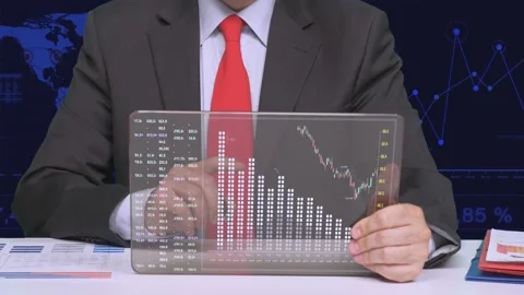 Charts In A Digital Tablet  Stock Footage 200730185
