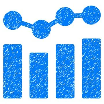 Charts Grainy Texture Icon Illustrazione stock