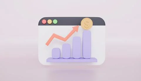 Charts graph with tablet, dollar coin, analysis business financial data Stock Illustration