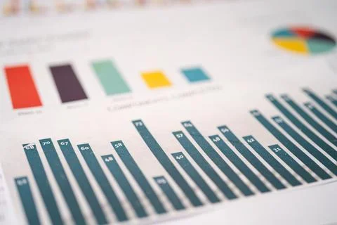 Charts Graphs paper. Financial development, Banking Account, Statistics, In.. Stockfoto's