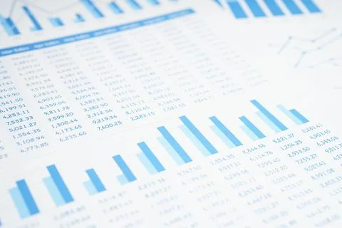 Charts Graphs paper. Financial development, Banking Account, Statistics, In.. Stock Photos
