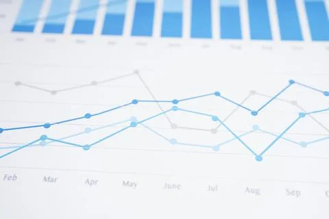 Charts Graphs paper. Financial development, Banking Account, Statistics, In.. Stock Photos