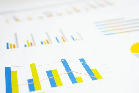 Charts Graphs paper. Financial development, Banking Account, Statistics, In.. Stock Photos