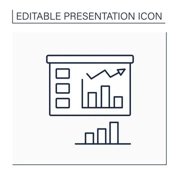 Charts line icon Stock Illustration