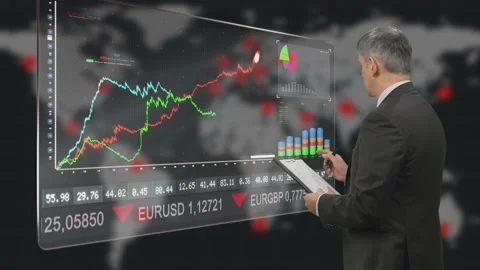 Charts Of Sales Stock Footage 200174986