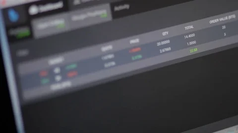 Charts on Screen Close Up Stock Footage 84206037