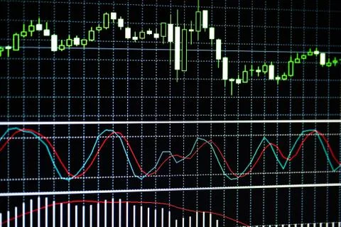 Charts showing a dynamic evolution Stock Illustration