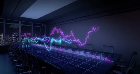 Charts Statistics Cryptocurrency Bitcoin Exchange trading Gambling concept Видео 118357565