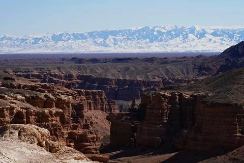 Charyn Canyon Stockfoto's