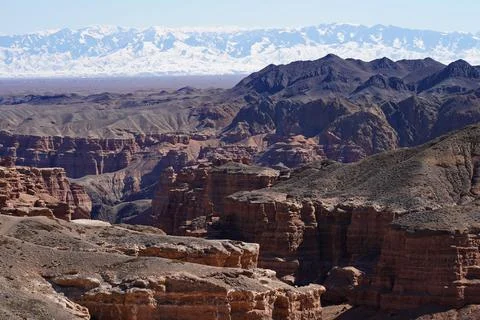 Charyn Canyon Stockfoto's