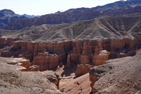 Charyn Canyon Stockfoto's