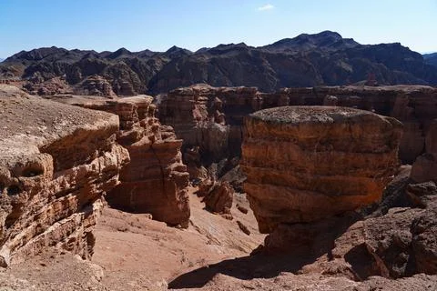 Charyn Canyon Stockfoto's