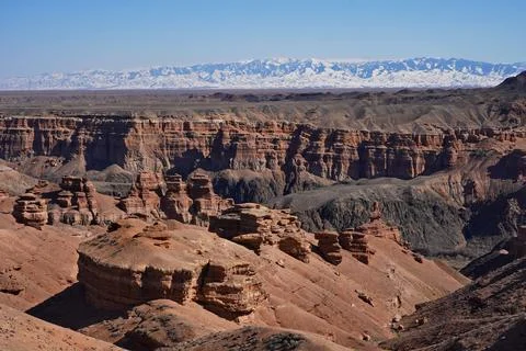 Charyn Canyon Stockfoto's