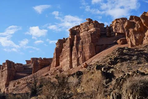 Charyn Canyon Stockfoto's