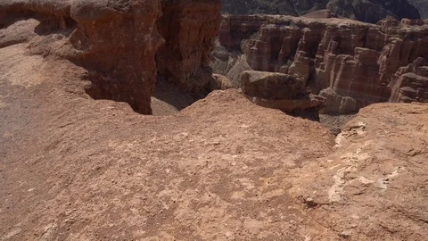 Charyn Canyon River 114 Stock Footage 114063712