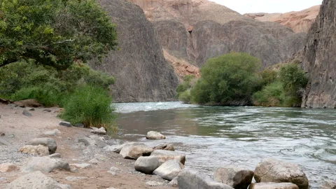 Charyn River in the Charyn Canyon. Stock Footage 115913539